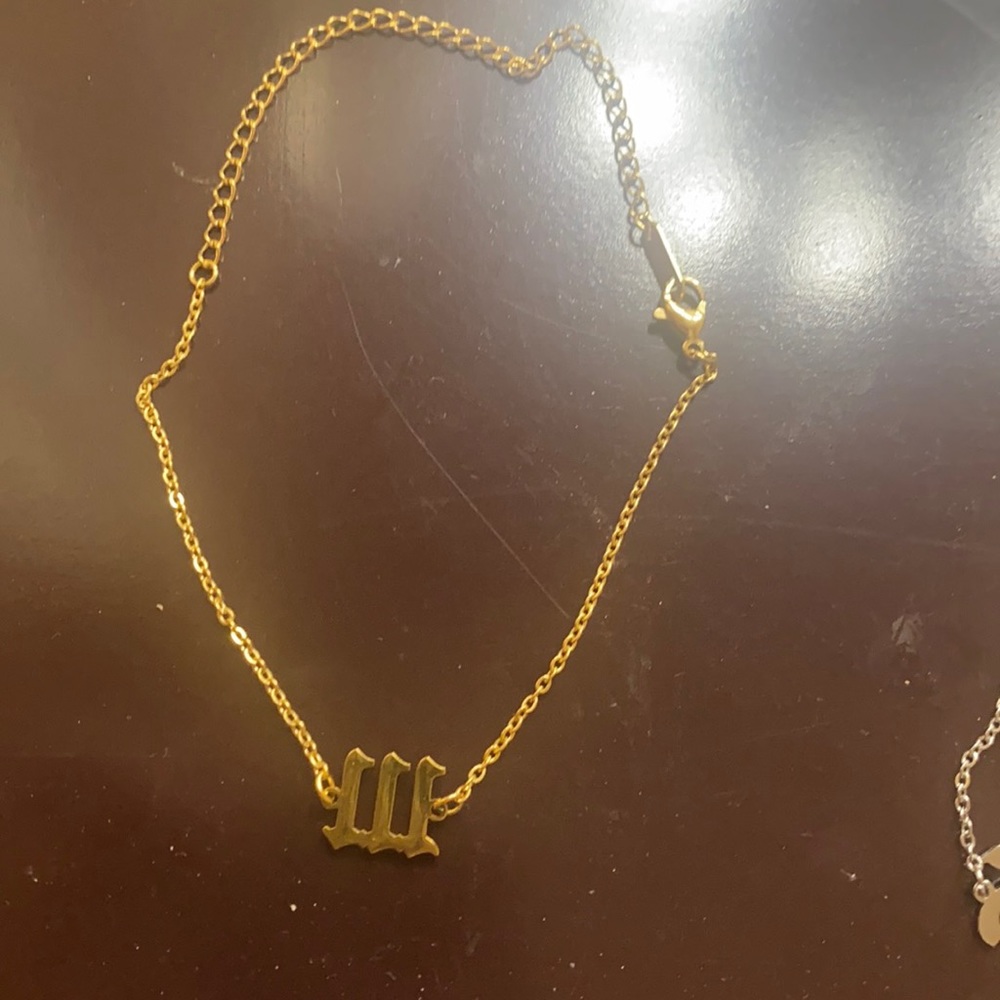111 angel number anklet